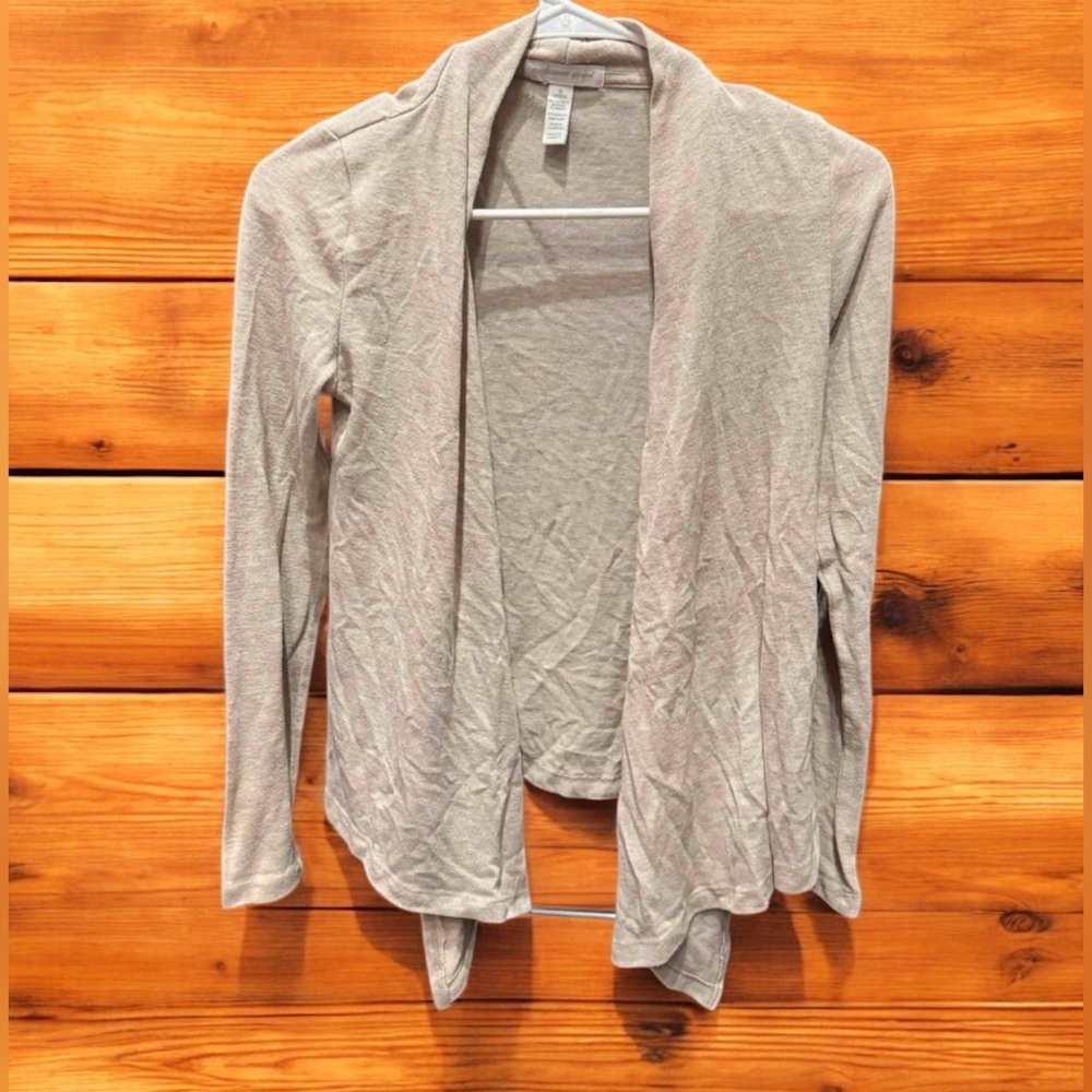 Light Gray Open Front Cardigan SMALL